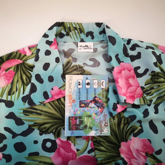 NWT King Kameha Men's Hawaii Print Size 3XL Button Front Shirt - Picture 6 of 9